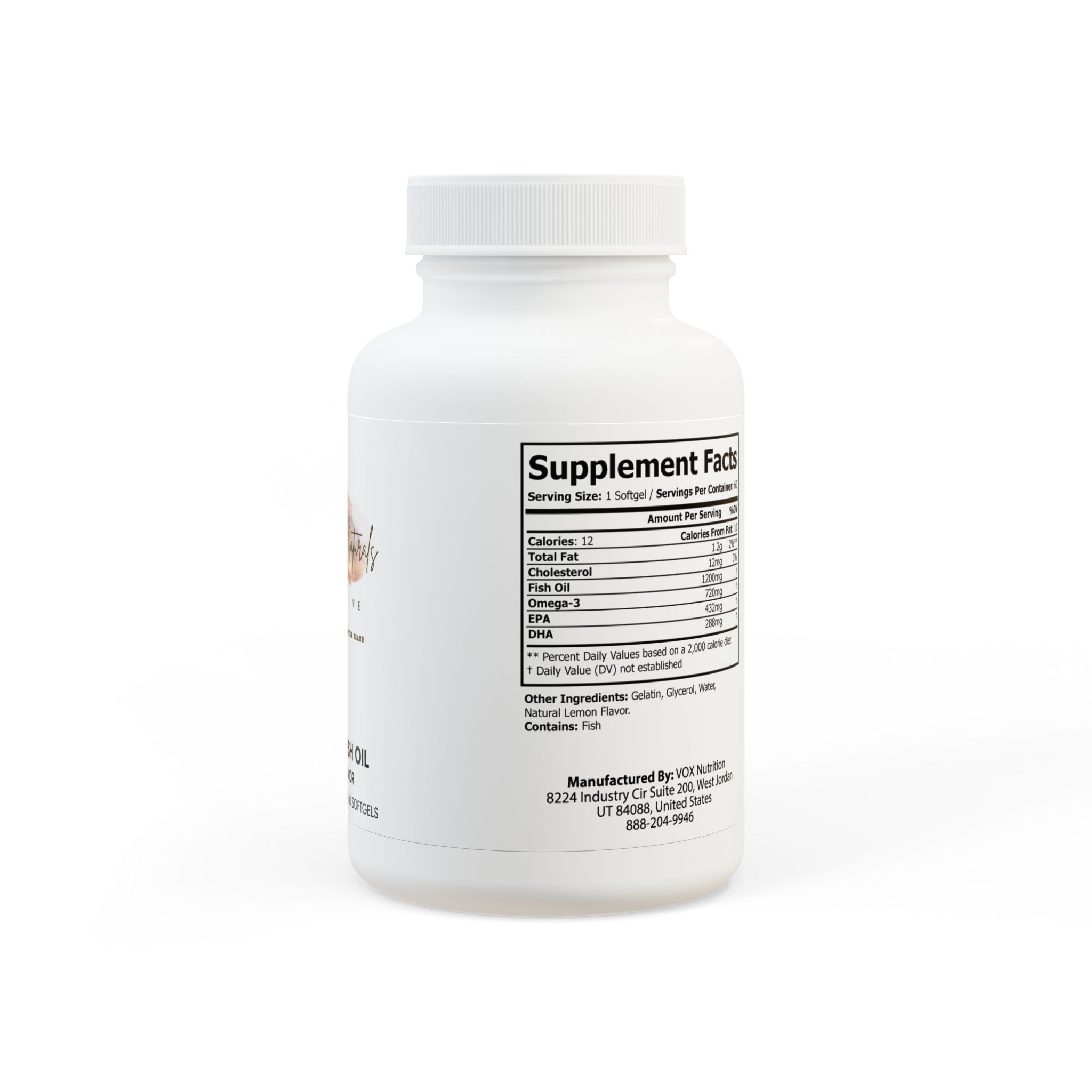 The Glowing Immune System Omega 3 Fish Oil Supplement (60 Softgels)