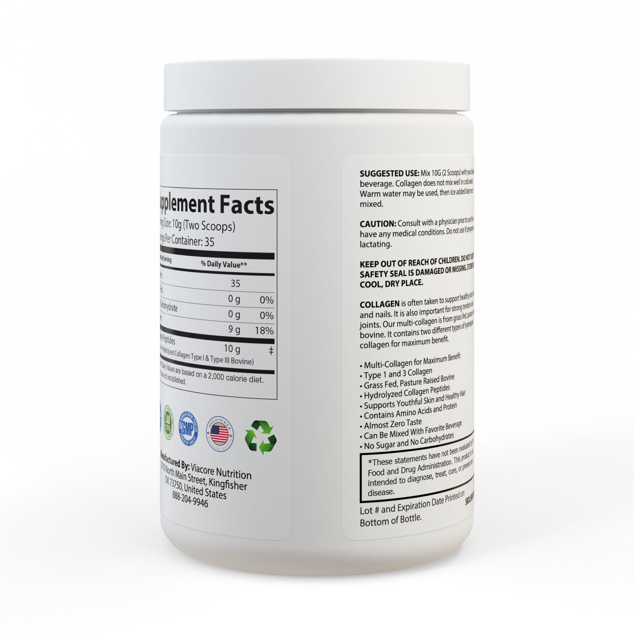 The Glow Collagen Peptides Type I & III Supplement (350g, 12.3oz)