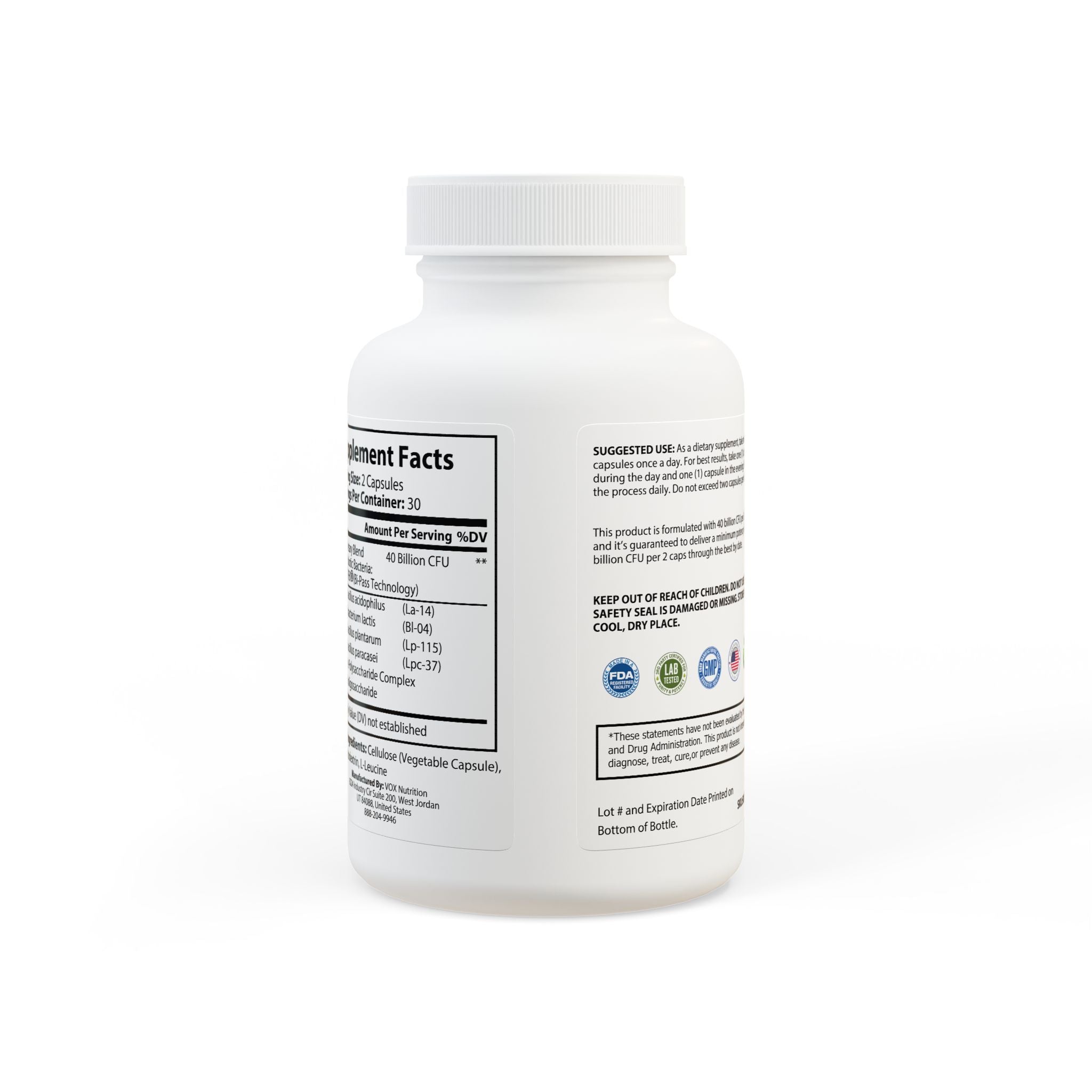 Daily Gut & Glow Probiotics Supplement (60 Capsules)