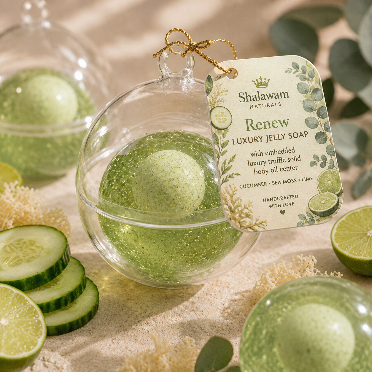 Renew™ Luxury Jelly Truffle Soap with Embedded Luxury Truffle Body Oil Center